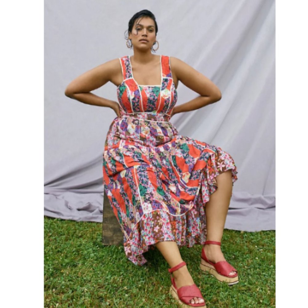 NWT Anthropologie Bhanuni by Jyoti Square Neck Maxi Dress - Size 0